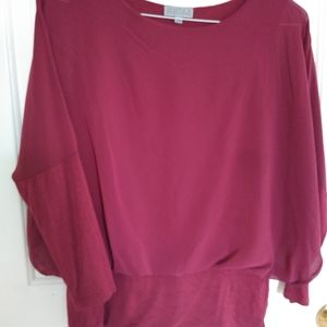 Dark red blouse